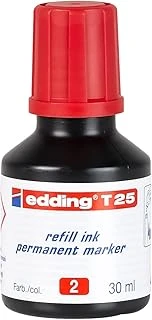 Edding T 25 Permanent Yedek Mürekkep - Kalıcı Mürekkep - Kırmızı - 25 Ml ürün görseli 1