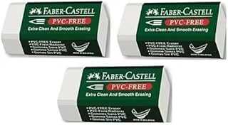 Faber Castell Pvc Free No:30 Küçük Boy 3'Lü Beyaz Silgi ürün görseli 1