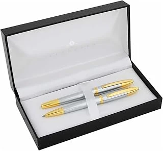 Steelpen Venüs Serisi 177Dt Desenli Gold Dolma Kalem+Tükenmez Kalem ürün görseli 1