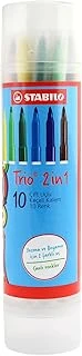 Stabilo Trio 2In1 - Keçeli Kalem - 10'Lu Tüp - Çeşitli Renkler ürün görseli 1