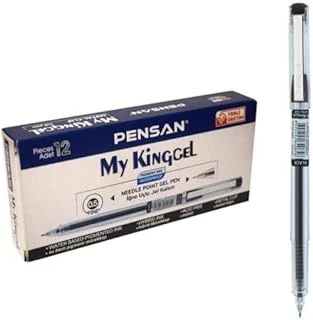 Pensan 6405 My-King Jel, Metal, Klipsli Kalem, Siyah 0,5 12'Li Paket - Pe06405Si̇yah ürün görseli 1