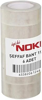 Noki Şeffaf Bant 19Mmx33M 6'Lı ürün görseli 1