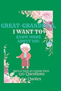Great-Grandma, I Want To Know More About You: Tell Me Your Recollections' Keepsake & Memory Journal For Great-Grandmothers With 120 Questions And 60 ... Book For Kids & Great-Grandchildren ürün görseli 1