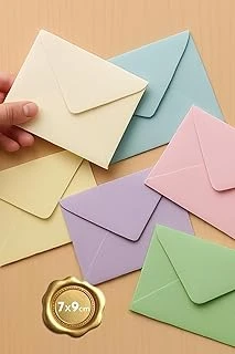 30 Adet Karışık Pastel Renkli Minik Zarf Seti (7X9) | A. Sarı, Su Yeşili, A. Mavi, Krem, Lila, A. Pembe Zarflar, Harçlık Zarfı, Kartvizit Zarfı, Davet Kartı Zarfları ürün görseli 1