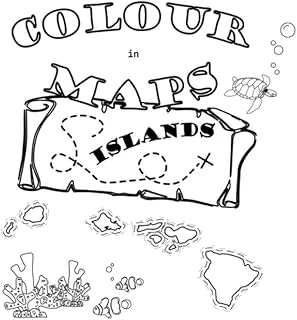 Independently Published Colour In Maps - Islands - 8.5 X 8.5 Inch - Colouring Book ürün görseli 1