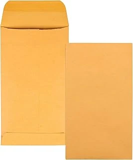 Quality Park #5 1/2 Zarfları, 3 1/8 X 5 1/2, Yapıştırılmış, Küçük Parçalar, Bahçe Için Mücevher Tohum Zarfları, 28 Lb Kahverengi Kraft, Kutu Başına 500 (Qua50562) ürün görseli 1