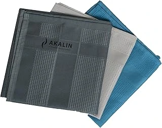 Akalın 3'Lü Profesyonel Mikrofiber Temizlik Bezi - Ithal Ürün - Tek Dokunuş (Açıkgri, Mavi, Koyugri) ürün görseli 1