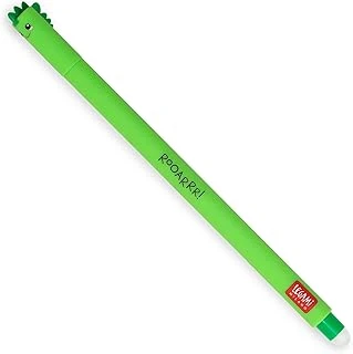 Legami - Silinebilir Jel Kalem, Kağıdı Kullanmadan Mürekkebi Çıkarmak Için Tükenmez Kalem, Isıya Duyarlı Yeşil Mürekkep, 0,7 Mm Uç Çapı, Dino Teması ürün görseli 1
