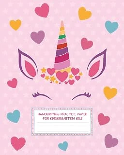 Handwriting Practice Paper For Kindergarten Kids: 8In X 10In Paperback | Kindergarten Writing Paper With Lines For Abc Kids | Standard Rule Pages With ... Years' Kindergarten Letter Form Practice. ürün görseli 1