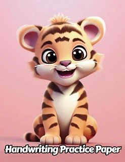 Independently Published Tiger Handwriting Practice Paper: Wide Lines With Dotted Midline | For Students Learning To Write Letters | Grades K-2 School | Gift For Safari Animal Lovers | 8.5 X 11 Inches ürün görseli 1