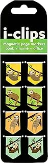Sloths I-Clips Magnetic Page Markers (Set Of 8 Magnetic Bookmarks) ürün görseli 1