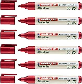 Edding Ecoline Red 1,5-3 Mm, 6'Lı Set Kalıcı Markör 21 ürün görseli 1
