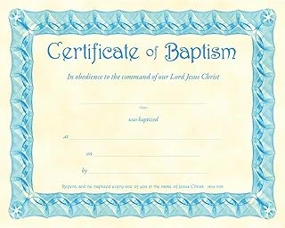 Baptism Certificate (Pk Of 6) - Parchment ürün görseli 1