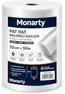 Balonlu Naylon Ambalaj Malzemesi, Şeffaf, 50 Cm X 50 M, Taşınma Paketleme Için Koruyucu Hava Kabarcıklı Rulo 50 Cm ürün görseli 1