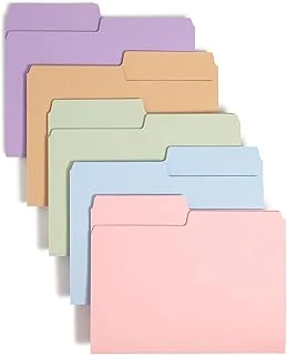Smead Supertab Dosya Klasörü, Büyük Boy 1/2 Kesim Sekme, Harf Boyutu, Çeşitli Pastel Renkler, Kutu Başına 100 (11906) ürün görseli 1