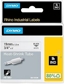 Rhinopro Isıyla Küçülen Şerit19Mmx1,5M Beyaz/Siyah ürün görseli 1
