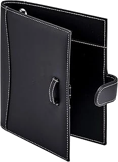 "It'S Academic Mini Executive Deri Portföy Klasörü, 1" Halka Bağlayıcı 250 Sayfalık Kapasite, Not Defterleri 5.5" X 8.5" Belgeler, 2 Kalem Döngüsü, Siyah Suni Deri" (98294) ürün görseli 1