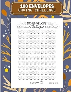 Independently Published 100 Envelopes Money Saving Challenge: Low Income Saving Tracker Journal For Men And Women | Budget Organizer|Easy And Fun Way To Save $5,050 ... Wallet,Finance Challenge,Envel ürün görseli 1