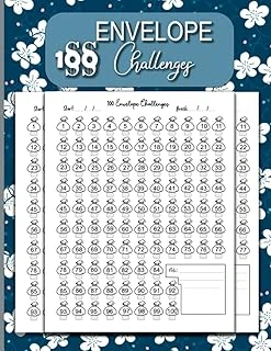 100 Envelope Challenge: Saving Challenge Tracker Journal For Women And Men |Easy And Fun Way To Save $5,050 - Challenge Day Planner Tracker Money ,Cash Envelope, Money Challenge ürün görseli 1