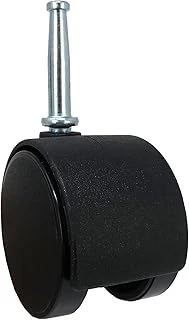 Shepherd Hardware 9406 Ofis Sandalyesi Tekerleği, Frenli Çift Tekerlek, 5 Cm, 8 Mm Şaft Çapı, 34 Kg Taşıma Kapasitesi, 2'Li Paket, Siyah ürün görseli 1