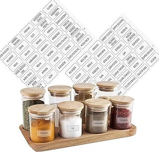 Colortouch Baharatlık Etiketleri - Kendinden Yapışkanlı - 140 Adet Çıkartma Baharat Etiketleri - Suya Dayanıklı - Şeffaf Siyah Baharat Kutuları Etiketleri ürün görseli 1