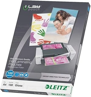 Esselte Leitz Udt Laminasyon Poşeti, A4, 100 Mikron, 100 Adet, Şeffaf ürün görseli 1