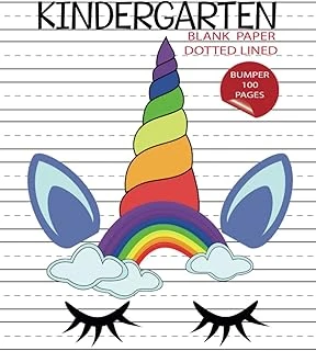 Kindergarten Blank Paper Dotted Lined: Handwriting Practice Very Essential For Preschool And Kindergarten. Lined Writing Paper For Kindergarten. ürün görseli 1