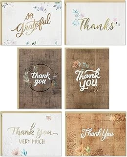 Hallmark Teşekkür Kartı Çeşitleri, Rustik Çiçekler (Zarflı 48 Teşekkür Kartı) ürün görseli 1