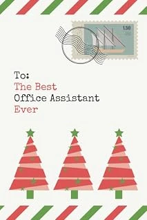 To: The Best Office Assistant Ever: Christmas Card And Holiday Journal Gift All-In-One! / 6X9 Small Notebook For Writing / Christmas Envelope Theme / Office Assistant Gift ürün görseli 1