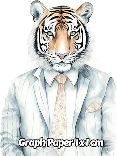 Independently Published Watercolor Tiger Graph Paper 1X1 Cm: 1Cm Squared Grid Paper | Gift For People Who Love Cats, Wildlife Animal Lovers | For Back To School, Office, Work | 8.5 X 11 Inches | 111 ürün görseli 1