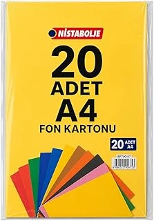 A4 Renkli Fon Kartonu 23X34 10'Lu (2'Li Paket) 10 Renk ürün görseli 1