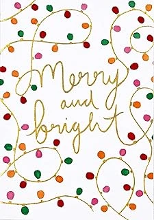 Merry & Bright Small Boxed Holiday Cards (20 Cards, 21 Self-Sealing Envelopes) ürün görseli 1