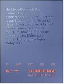 Stonehenge Aqua Suluboya Bloğu, 63,5 Kg, Soğuk Pres, 12 X 16 Inç, 15 Yaprak, Beyaz ürün görseli 1