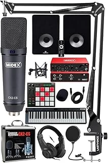 İmpressive Paket-6 Stüdyo Ekipmanları Seti (Monitör Mikrofon Ses Kartı Kulaklık Midi Klavye Pad Controller) ürün görseli 1
