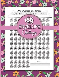 100 Envelope Challenge: Saving Tracker Journal For Men And Women |Easy And Fun Way To Save $5,050, Cash Envelope Wallet |Cash Envelope, Finance Challenge, Money Challenge ürün görseli 1
