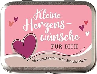 Metallbox Kleine Herzenswünsche Für Dich: 25 Wunschkärtchen Für Zwischendurch ürün görseli 1