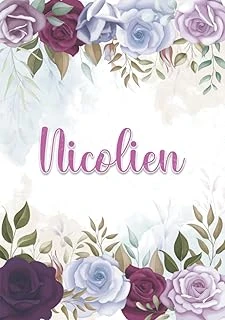 Independently Published Nicolien: Taccuino A5 | Nome Personalizzato Nicolien | Regalo Di Compleanno Per Moglie Mamma Sorella Figlia ... | Design: Decorazione Floreale | 120 ... Formato A5 (14.8 X 21 ürün görseli 1
