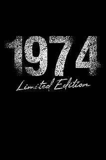 Limited Birthday Edition 1974 Born Year Grunge Line Art: Notebook - Funny Heart Line Birthday Gift, Gift Idea - A5 (6X9) - ... Note, Sketch, Planner, Birthday, ürün görseli 1