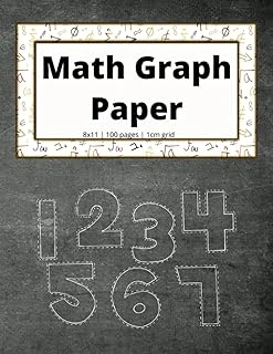 Independently Published Math Graph Paper: Graph Journal For Math | 8X11 | Grid Paper | 1Cm ürün görseli 1