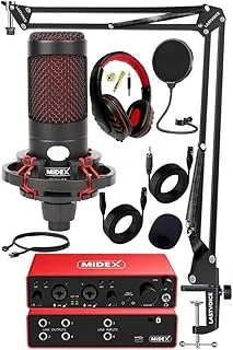 Functional Paket-2 Stüdyo Ekipmanları Mikrofon 4 Çıkış Ses Kartı Full Set ürün görseli 1