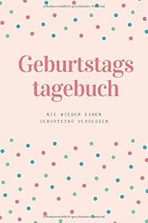 Geburtstagstagebuch - Geburtstagskalender - Nie Wieder Einen Geburtstag Vergessen: Geburtstagskalender, Geburtstagsgeschenk, Din A5, 80 Seiten, ... Wieder Einen Geburtstag, Schlicht Gehalten ürün görseli 1
