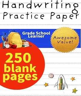 Independently Published Handwriting Practice Paper For Kids: 250-Page Dotted Line Notebook (Handwriting Practice Paper Notebook / Blank Handwriting Practice Books For Kids ürün görseli 1