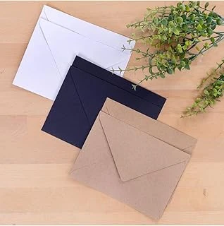 Bimotif Standart Zarf Seti, 13X18 Cm 6 Adet (Kraft-Beyaz-Si̇yah) ürün görseli 1