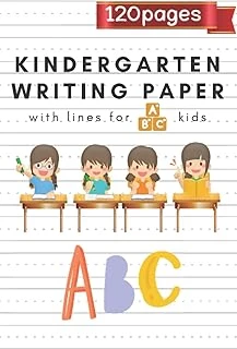 Kindergarten Writing Paper With Lines For Abc Kids: 120 Blank Practice Pages ürün görseli 1