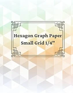 Hexagon Graph Paper Small Grid 1/4" : Perfect Gift For Students, Designers, Role Play Gamers, Chemists, Quilters And More ürün görseli 1