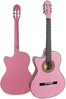 Cg-396Pk Solak Klasik Gitar Pembe Renk Full Set Sap Ayarlı 4/4 Yetişkin Boy ürün görseli 1