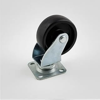 Tablalı Dönerli Mobilya Tekerleği 50 Mm Siyah Renk Dayanıklı Yük Taşıma Sanayi Tekeri ürün görseli 1