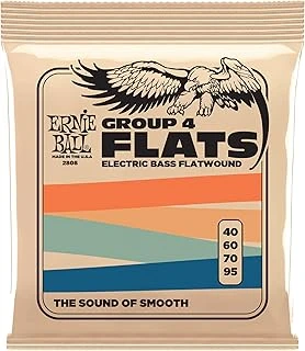 Ernie Ball Flatwound Group Iv Elektrik Bas Telleri, Ölçü 40-95 ürün görseli 1