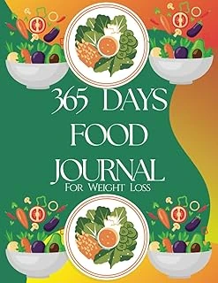 365 Days Food Journal For Weight Loss: Meal Tracker, Daily Activity, Grocery List And Tips For Healthy Weight Loss (8.5 By 11") ürün görseli 1