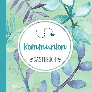 Kommunion: Tolles Geschenk Zur Kommunion | Tolles Album Zur Erinnerung | Gästebuch Zum Eintragen Mit Viel Platz Für Glückwünsche Und Fotos ürün görseli 1